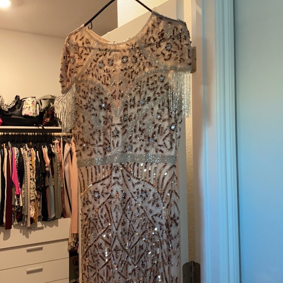 Mac Duggal fringe sequin column gown - Picture 7 of 7